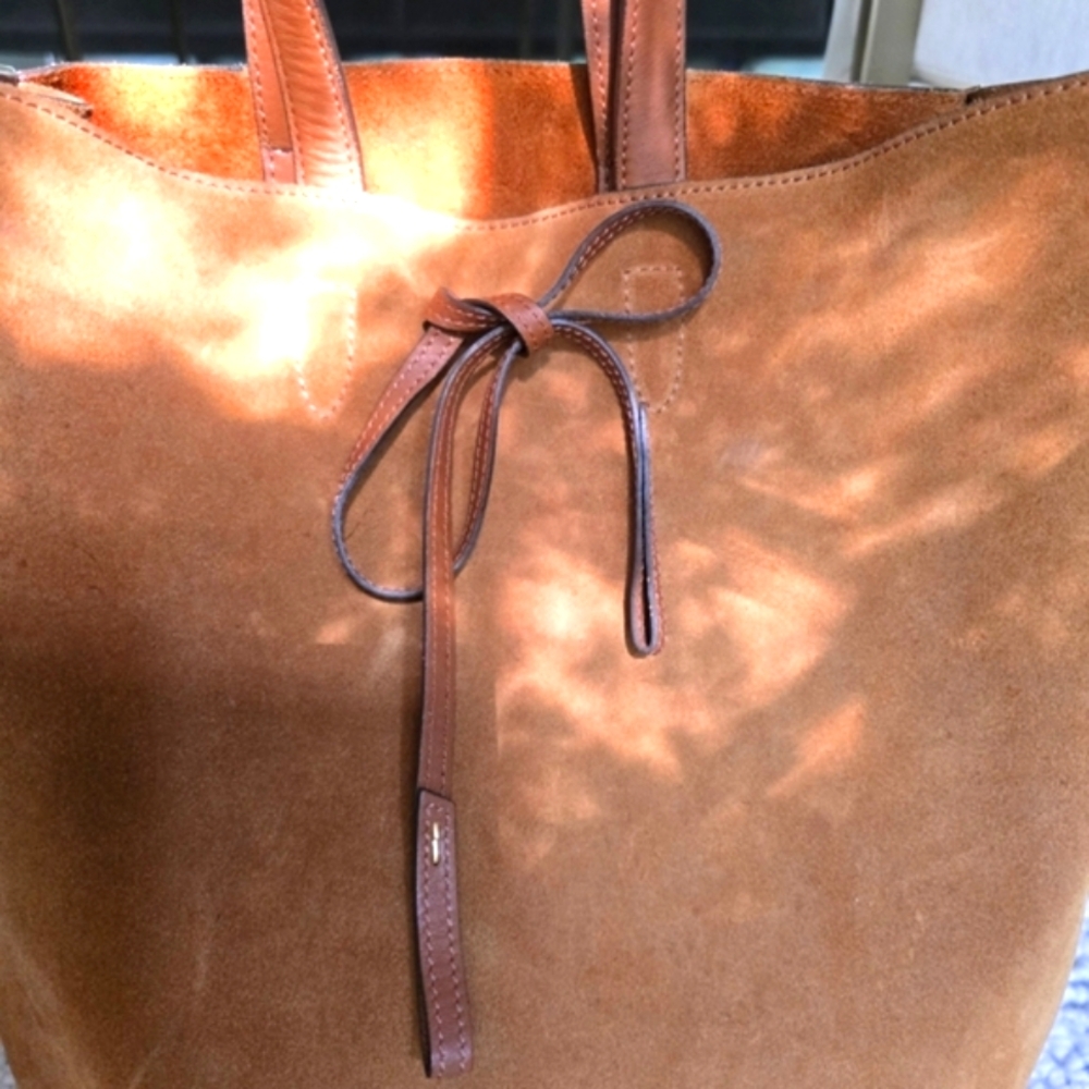🌟Maison Margiela Caramel Brown Suede Tote Bag - Picture 3 of 10